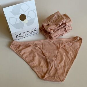 NWB NUDIES Essentials Women’s Disposable Panties Pack of 7 Low Rise Bikini Brief